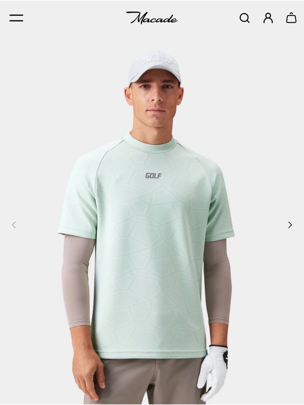 Macade Men's Mint Golf Short Sleeve Tee